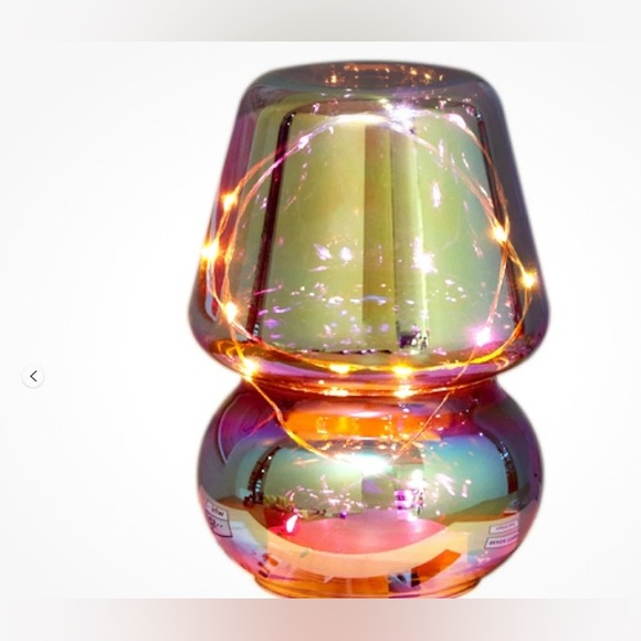 Urban Shop Iridescent Glass Table fairy Lamp with LED Lights - Picture 1 of 1